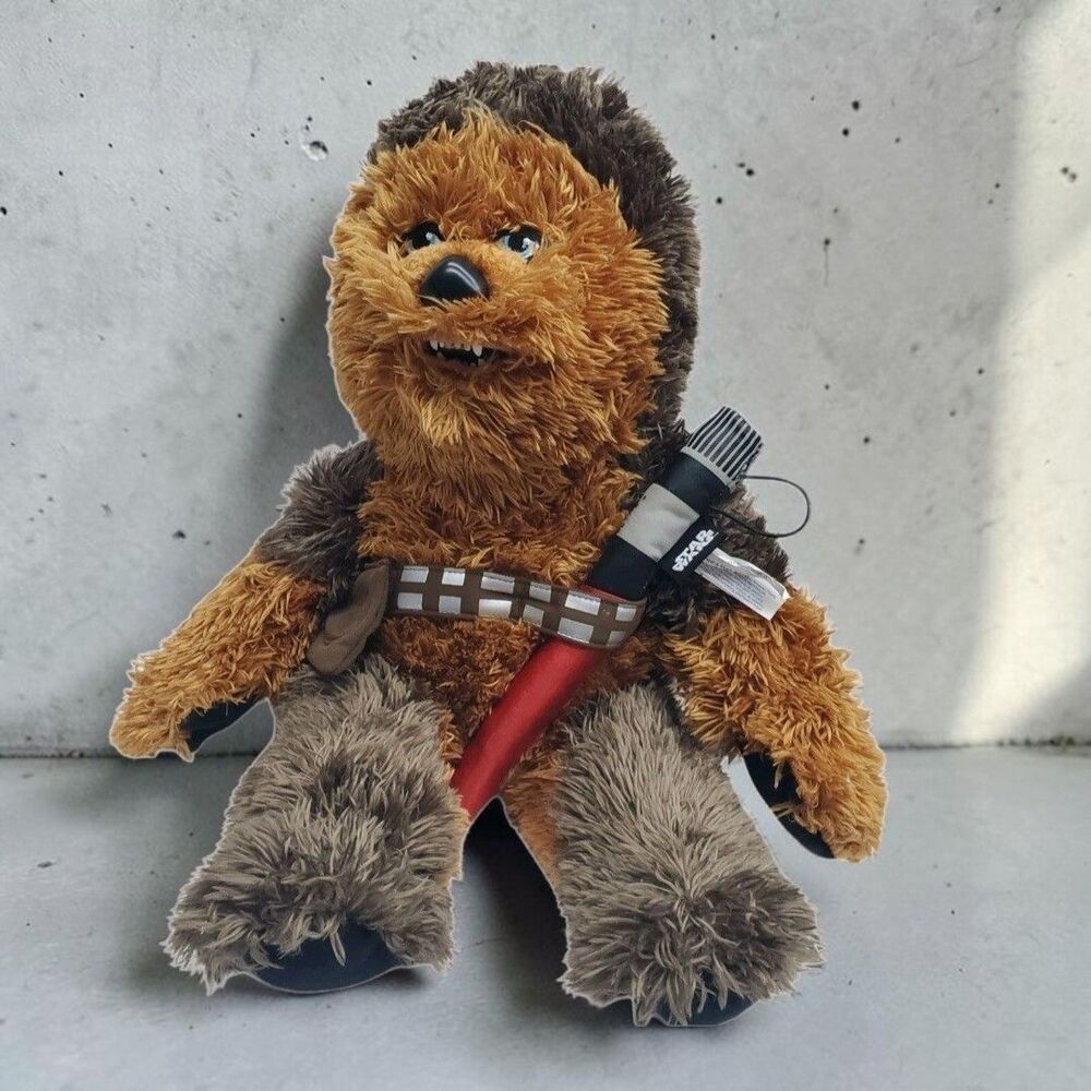 Build-A-Bear Chewbacca Plush Stuffed Animal 21" Brown Light Saber BAB Star Wars